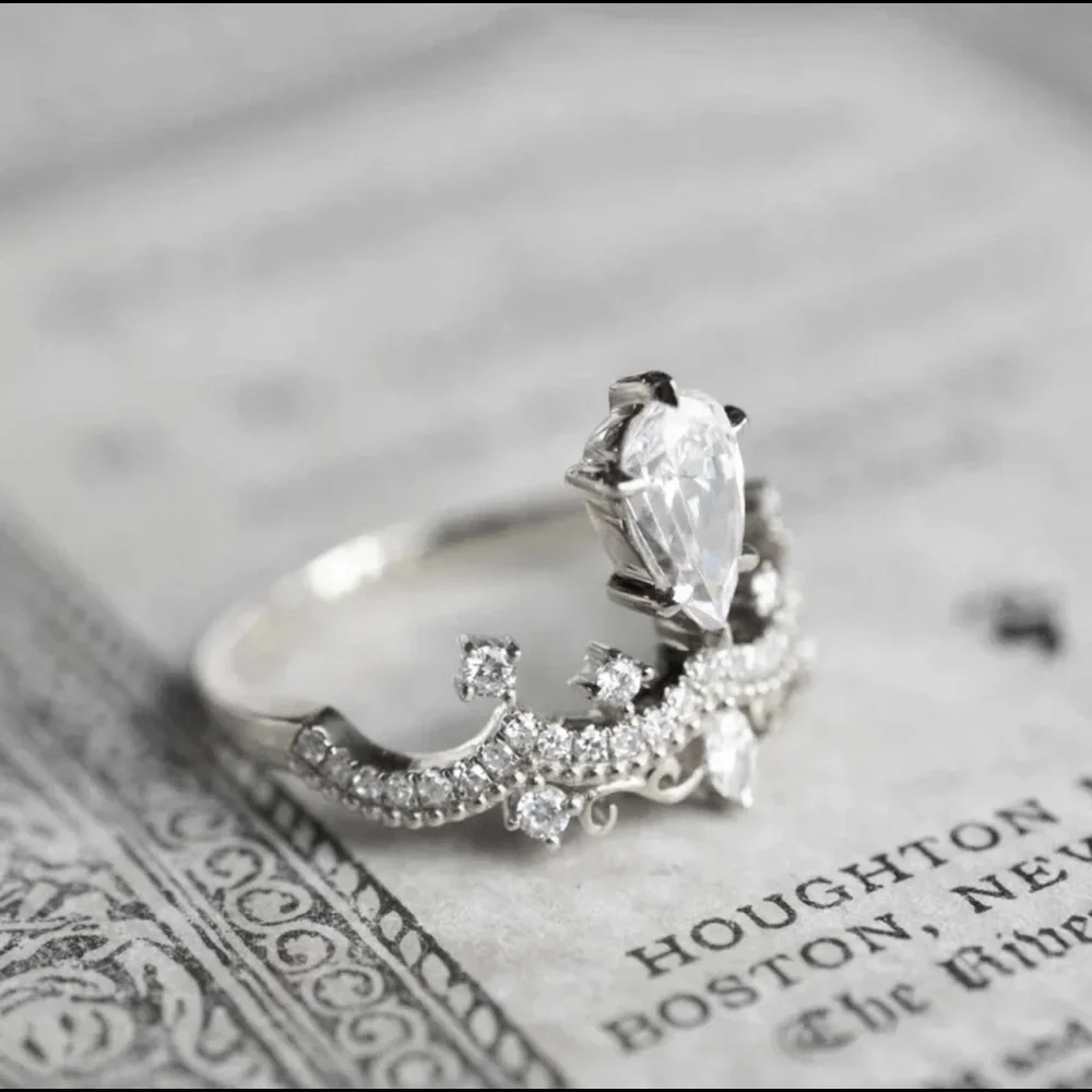 Silver Crown Statement Ring